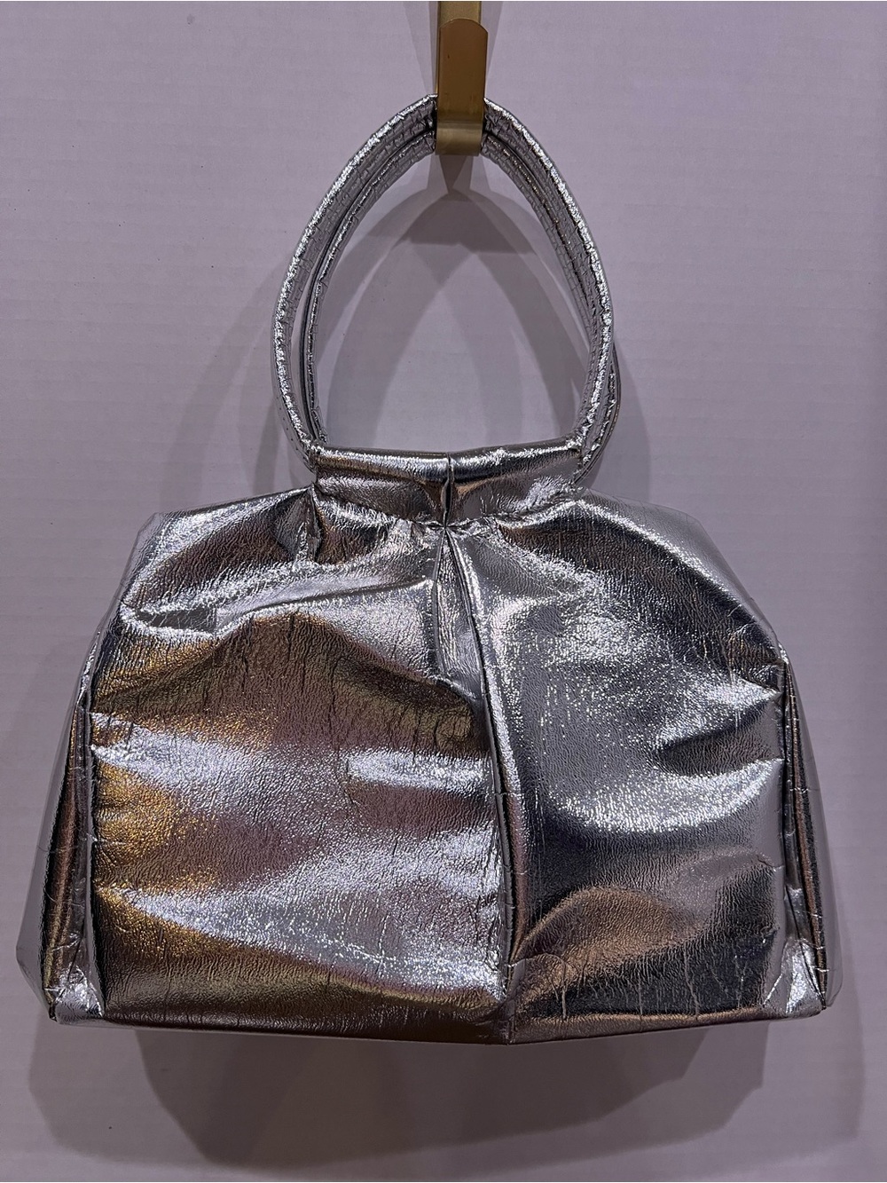 Vintage 1990โs Silver Metallic Purse